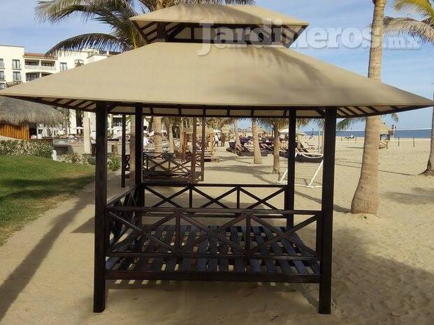 fabricacion de casitas de playa en hotel hyatt ziva los cabos