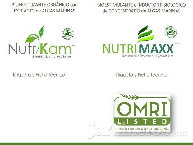 NutriKam. Biofertilizante Orgánico con Extracto de Algas Marinas   /  NutriMaxx. Bioestimulante e In