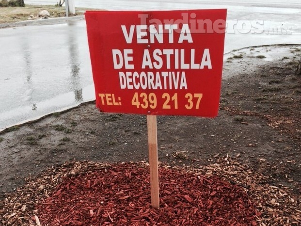 Astilla decorativa mulch natural o roja