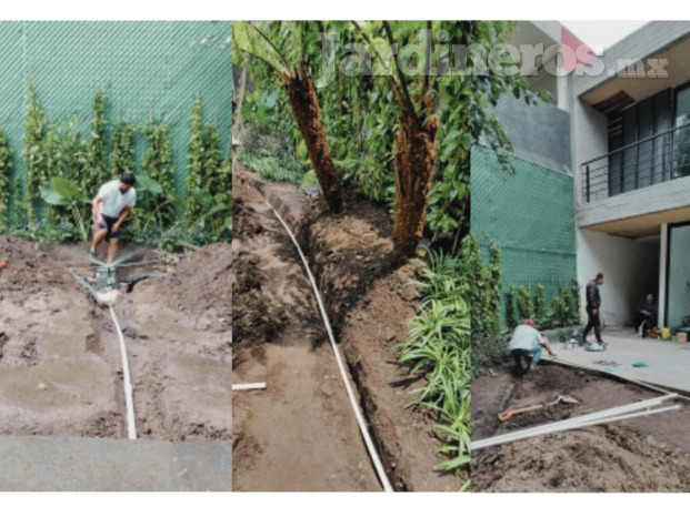 instalación de sistema de riego automático en jardín
