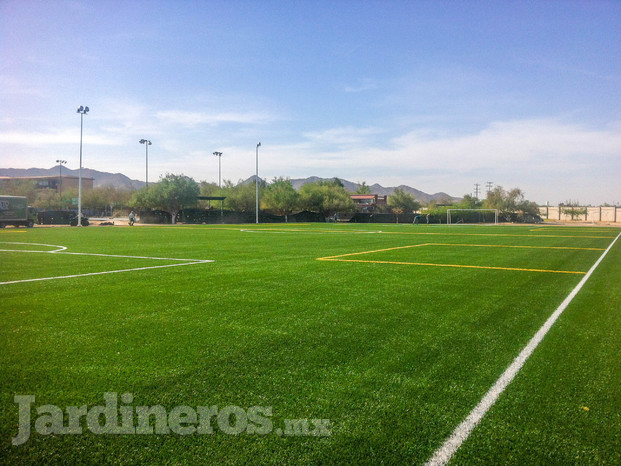 Cancha múltiple, soccer y dos de futbol 7 Instituto Irlandés Hermosillo Sonora.